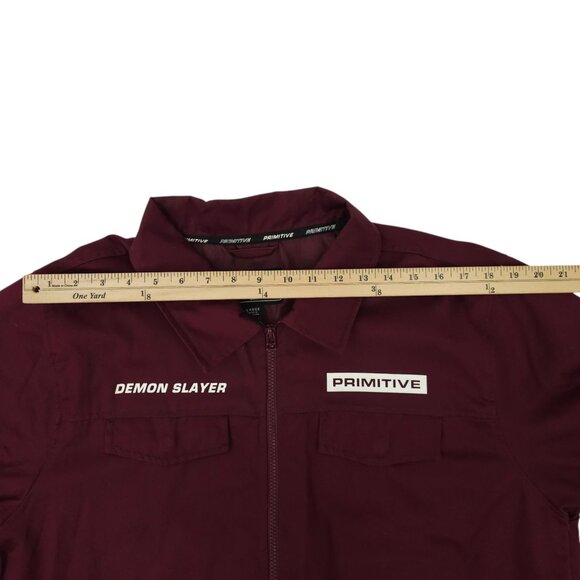 Primitive x Demon Slayer Tanjiro Kamado Utility Jacket L Full Zip Snap Pockets - Picture 5 of 16